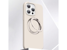 Capa Tkdaddy Para Iphone 15 Pro Com Suporte Giratório De Silicone Capa Para Pc, Branca Antiga