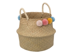 ATMOSPHERA Cesta Infantil Coleção Bulda com Pompons