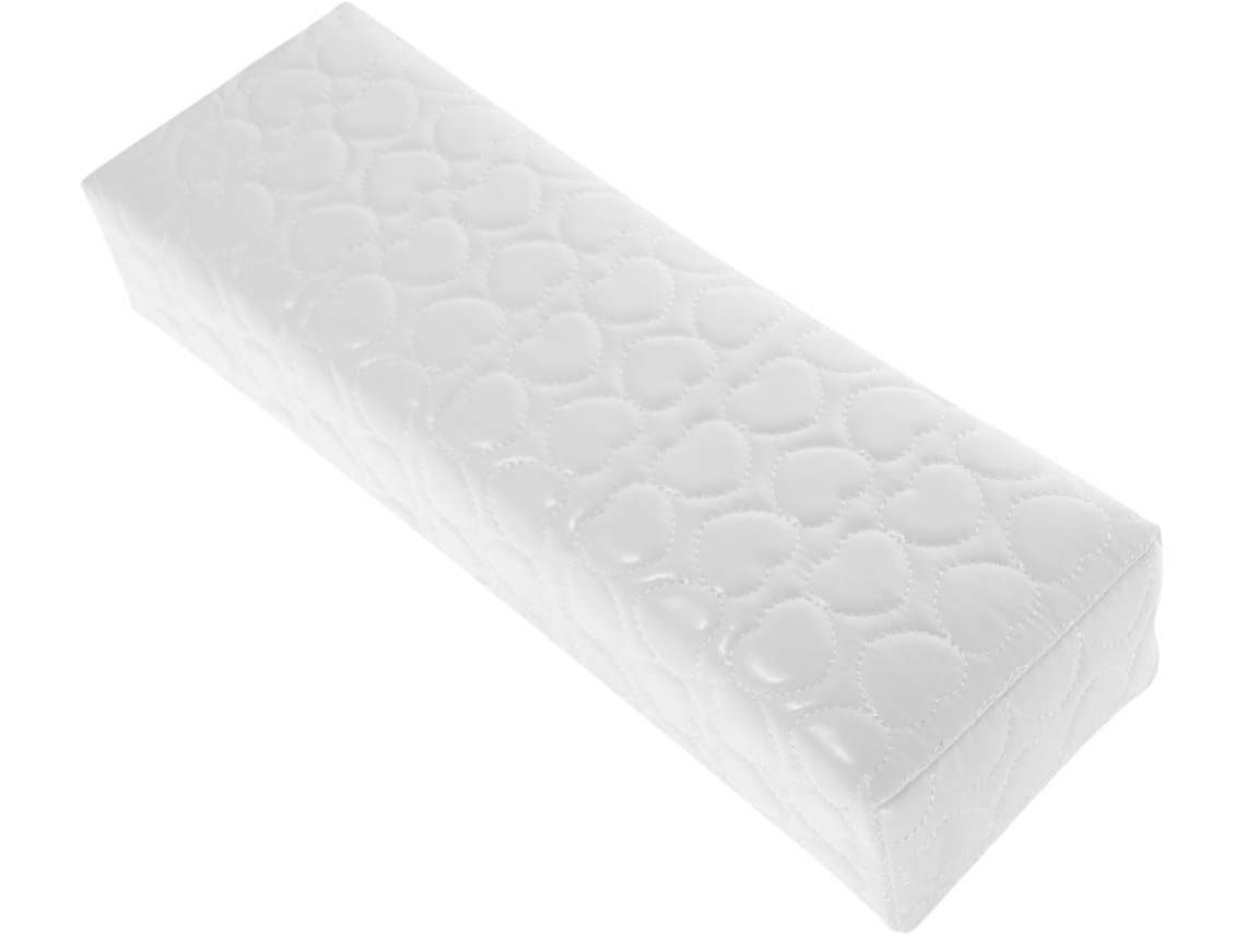 Apoio De Mãos Para Nail Art, Almofada Retangular De Pu Branca