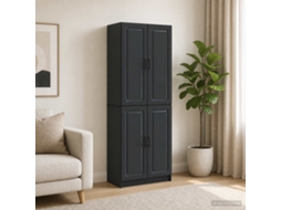 Vidaxl Conjunto De Gabinete 2 Unid. Preto Derivados De Madeira