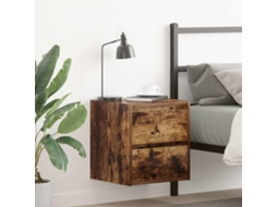 Vidaxl Mesa De Cabeceira De Parede 38x34x40 Cm Cor Carvalho Fumado