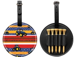 Bolsa para Tees de Golfe com Estampa de Trator Preto Fácil de Transportar e Mais Eficiente para Jogar Golfe.