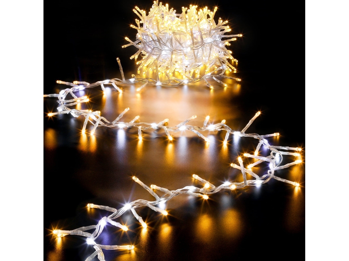 Grinalda Led Decorativa De Natal Com 8 Modos, 20 M, 200 Luzes Elysve
