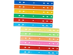 Conjunto De 12 Réguas E Fitas Métricas De Plástico Coloridas Angooil