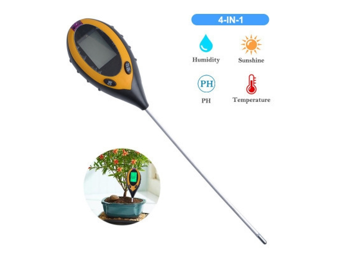 Medidor De Solo Para Ph E Luz, Para Jardim E Plantas Elysve