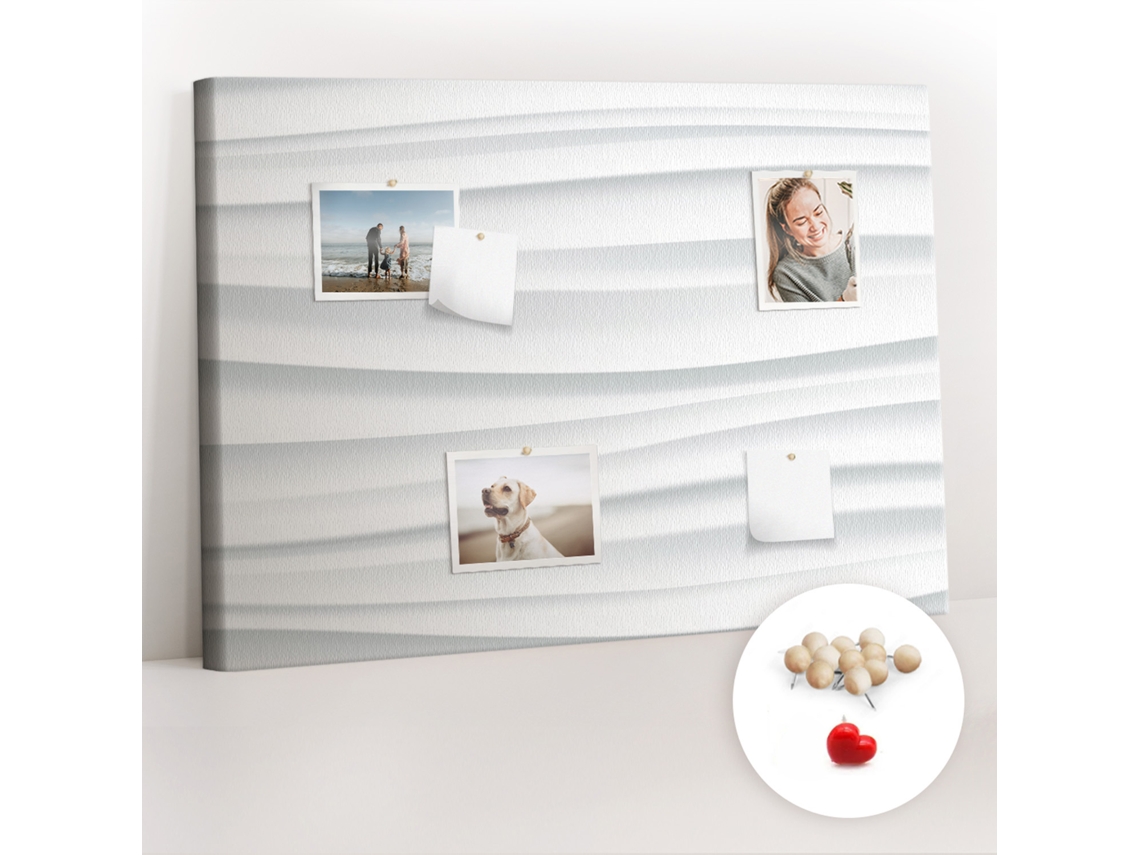Painel De Cortiça Para Parede Textura De Ondas Para O Escritório Espelharte (100x70 Cm)