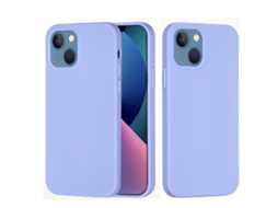 Capa De Silicone Para Iphone 14 - Cor Sólida, Proteção Fina E Antiaderente - Roxa