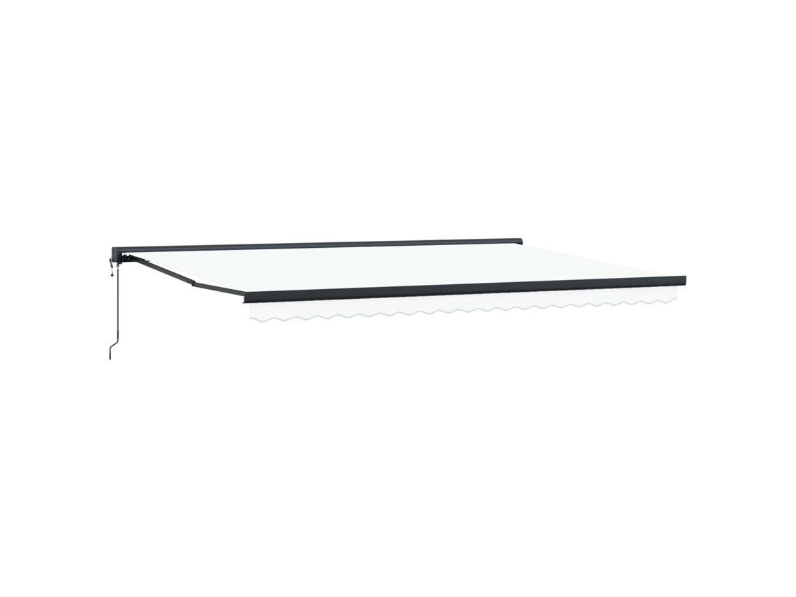 Toldo Retrátil Branco 500x300x165cm tecido e metal MAISON EXCLUSIVE