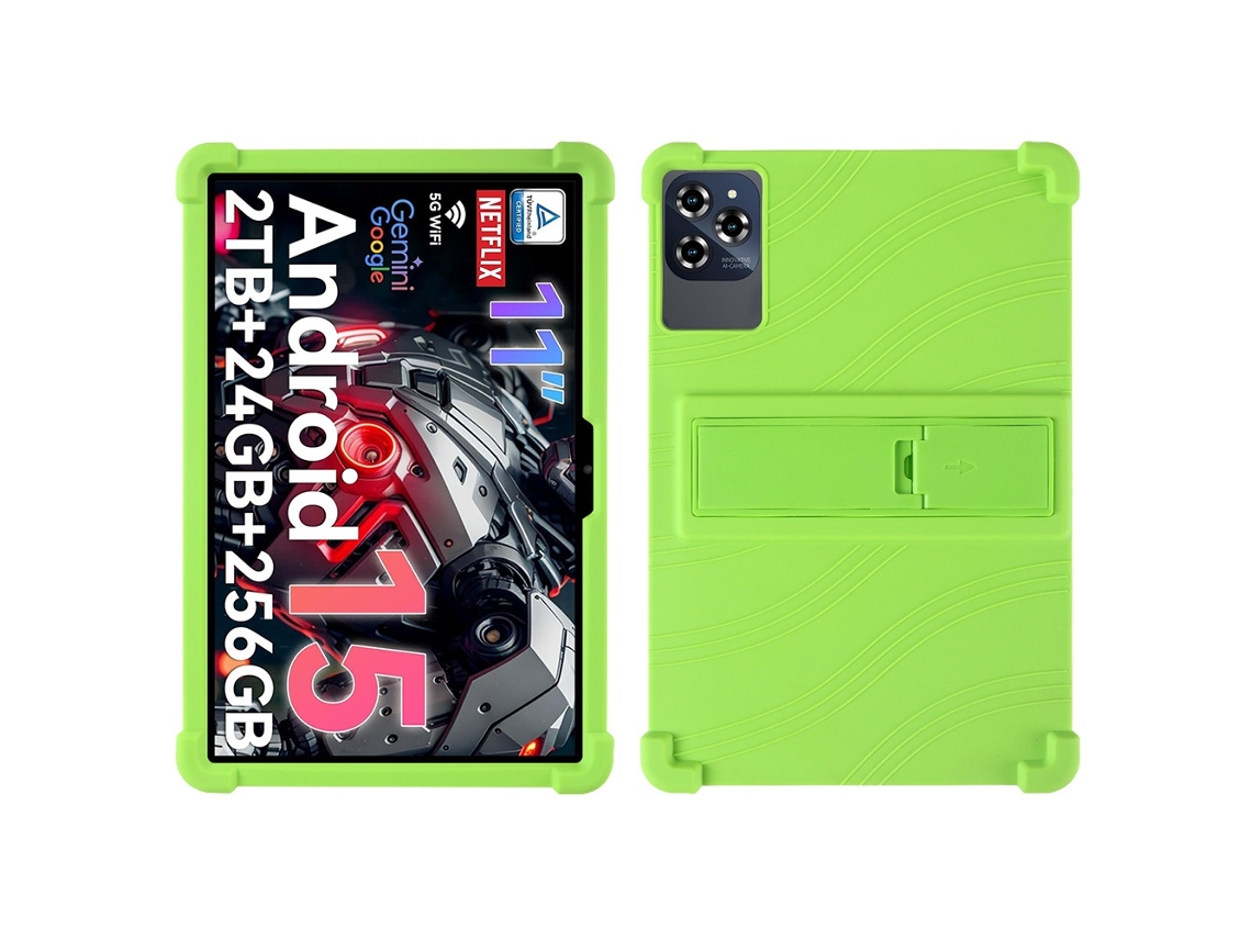 Capa Tressino Para Tabwee W90/t90 11 Polegadas Com Suporte Resistente A Impactos Verde