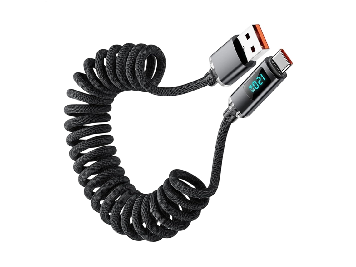 Cabo De Carregamento De 120 W Com Visor Digital