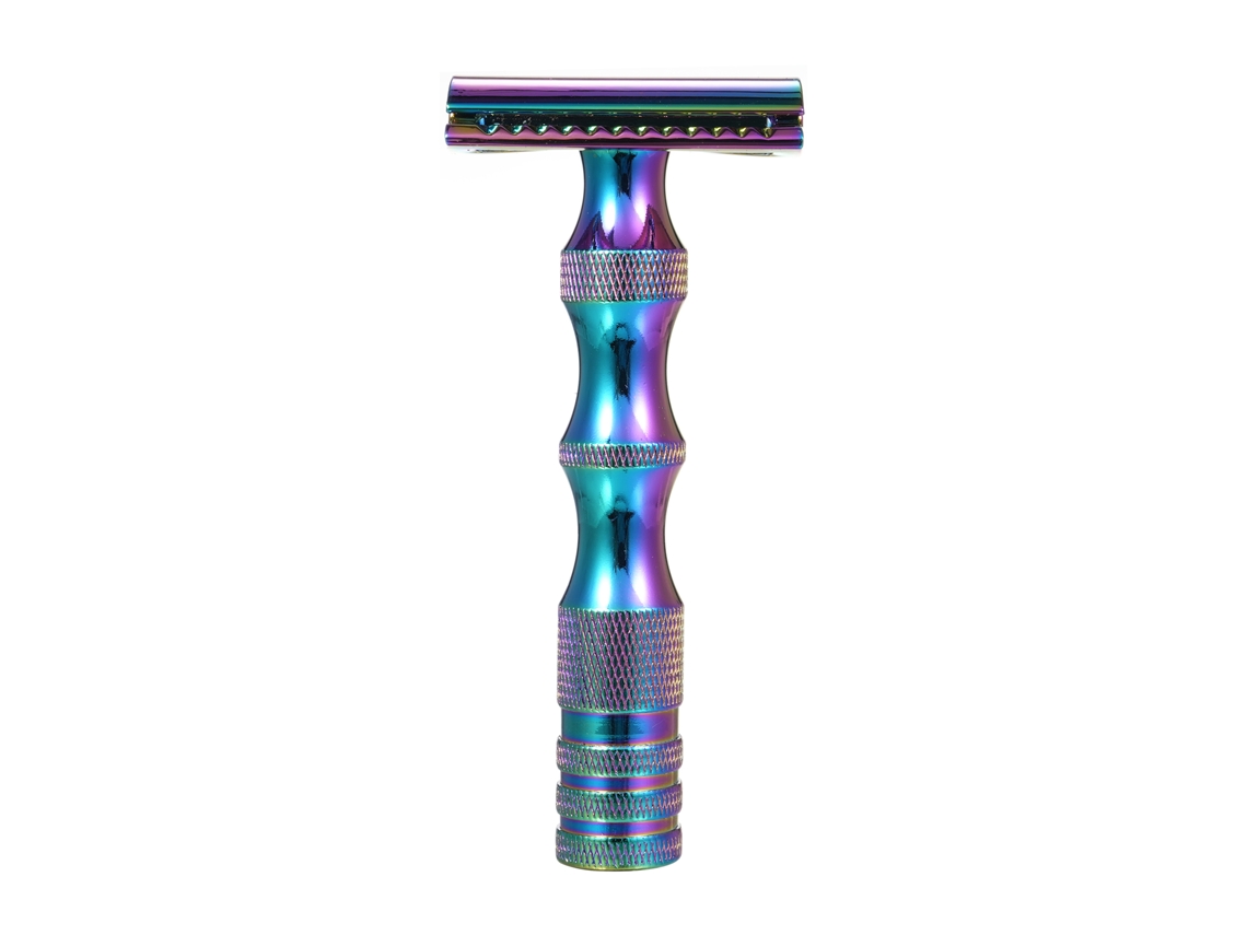 Aparelho de barbear manual ajustável 2026 para homens, estilo clássico com lâmina dupla, para remoção de pelos faciais.