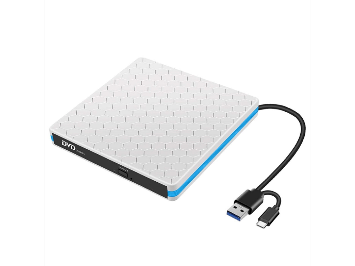 Gravador De Dvd Universal Usb Portátil Para Desktops/laptops, Para Leitura E Gravação De Discos Ópticos. Unidade Óptica Externa, Modelo 2. Yunzii