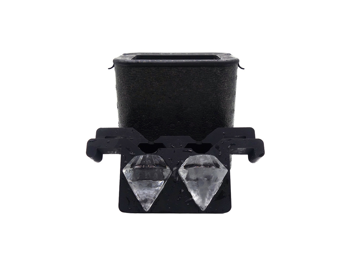 Forma De Gelo Em Formato Diamante Para 2 Cubos Grandes E Transparentes, Ideais Para Uísque E Coquetéis. Presente Criativo