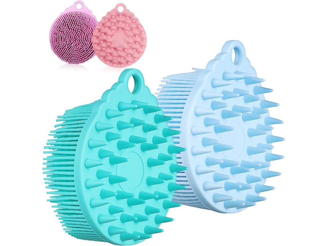Lurelia Kit De 4 Escovas De Silicone Para Banho De Cuidado Corporal, Massagem Suave E Portátil