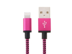 Cabo de Dados de Sincronização Usb 2m estilo tecido 8 Pinos magenta XIAOMOYU