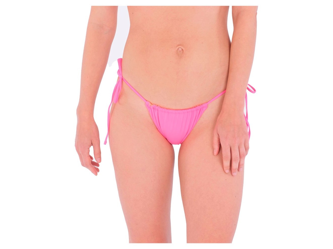 Cueca Biquíni Solid Revo Cheeky Tie Side Rosa S Mulherhurley