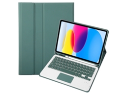 Lurelia Capa Com Teclado Bluetooth Para Ipad 8 10.2 Com Teclado Mágico, Verde Escuro
