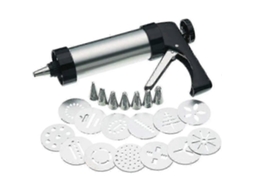 Jogo De 22 Peças Em Aço Inox Com Pistola De Decoração E Prensa Para Biscoitos, Ferramentas Para Confeitaria Faça Você Mesmo Nostalgia88