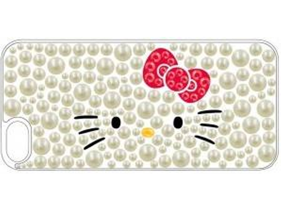 Capa iPhone 5 HELLO KITTY Bling Branco