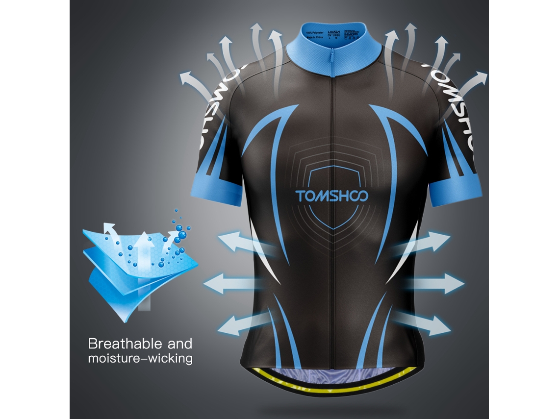 Jersey de Ciclismo Masculino com Calções Padded S/MARCA