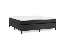 Box Spring Bed Frame, Box Spring Bed Frames Vidaxl Preto Couro Artificial (180 X 200 Cm)