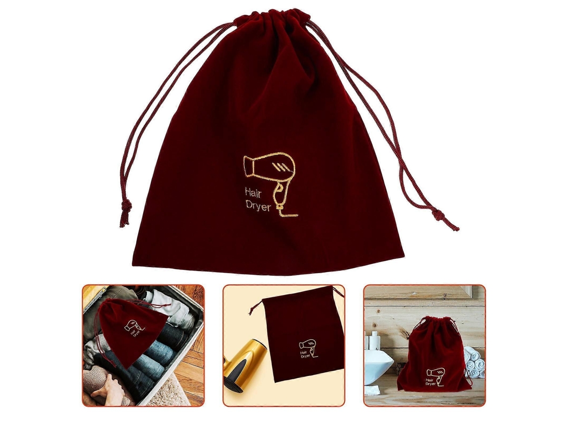 Bolsa de Veludo para Secador Cabelo com Estojo Acessórios, Organizador Acessórios GOKOCO ( 1 Peça)