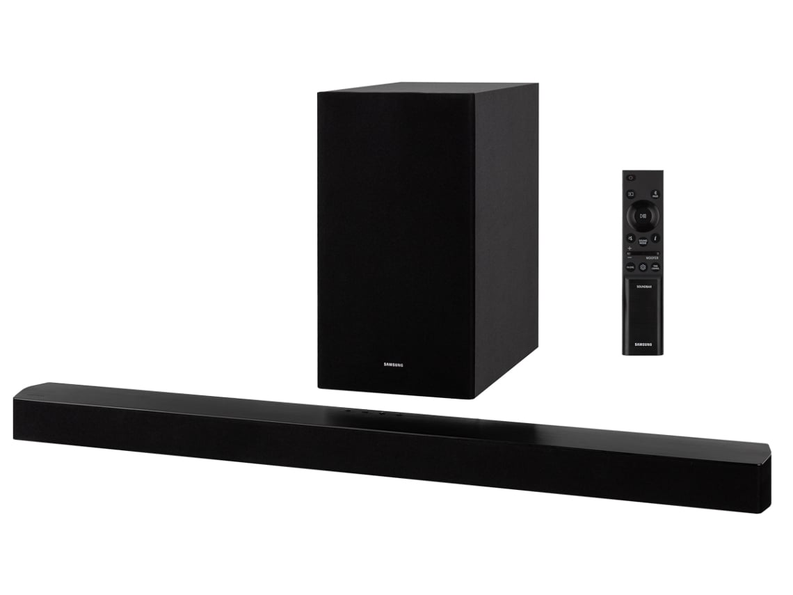 Soundbar SAMSUNG HWB450/ZF (2.1 300 W Subwoofer sem Fios)) Worten.pt