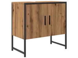 Bathroom Sink Cabinet, Bathroom Sink Cabinets Vidaxl Marrom Madeira Processada (n/a)