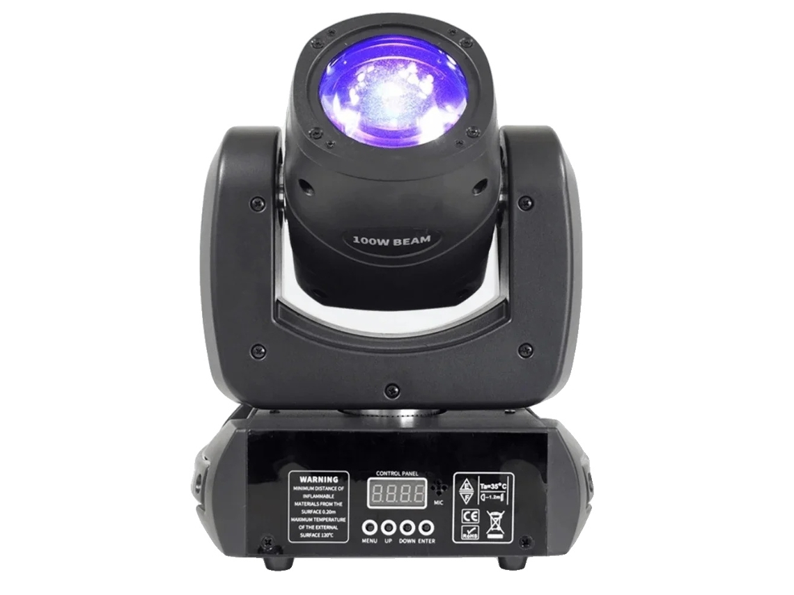 Luz Led De Cabeã§a Mã³vel, Potãªncia De 100w, 7 Cores, 11 Modos De Canal Dmx, Eu Plug Oem