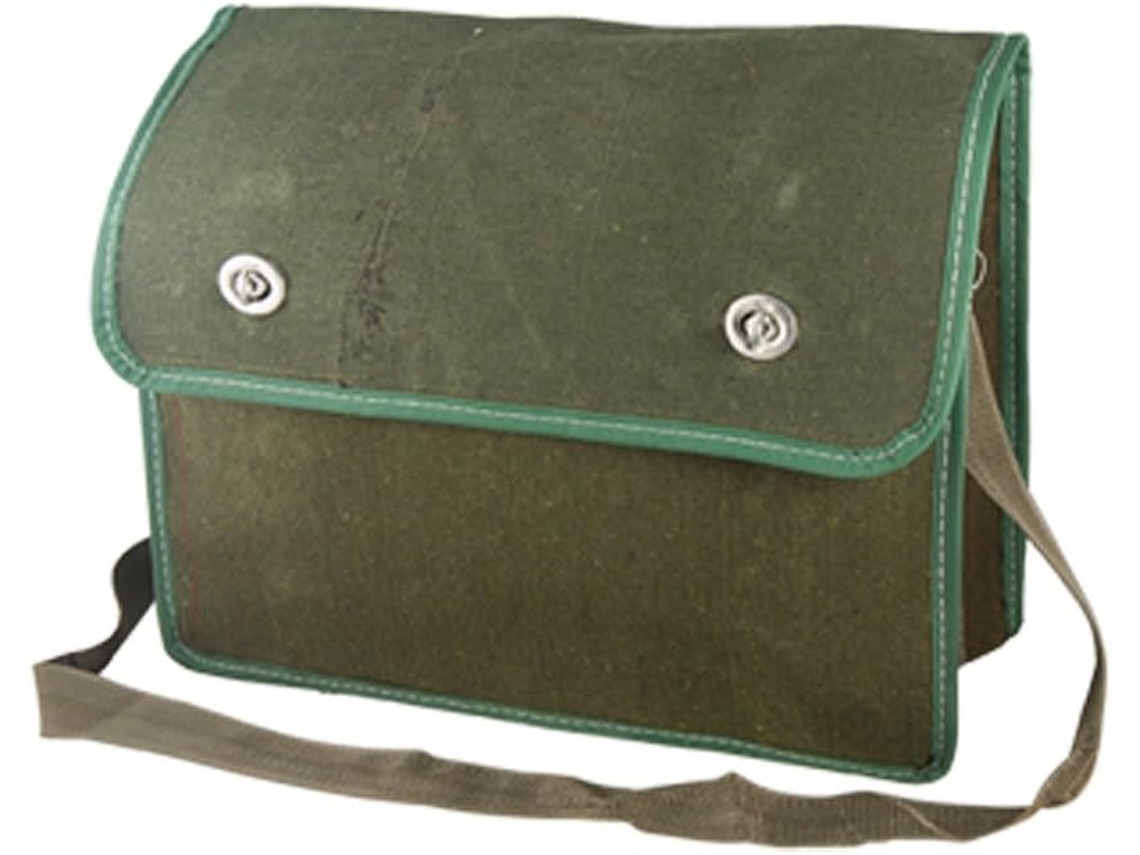 Bolsa de Lona com Alça Ombro Ajustável, Ideal para Loja Ferragens, 2 Bolsos, na Cor Verde Militar, CHABERLU
