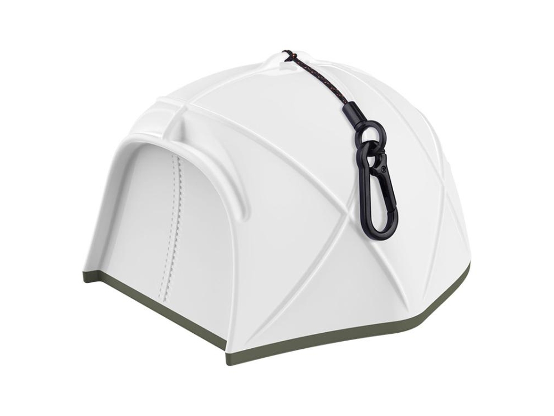 Lanterna LED multifuncional para camping e barraca com 15 metros de comprimento e sistema de compressão.