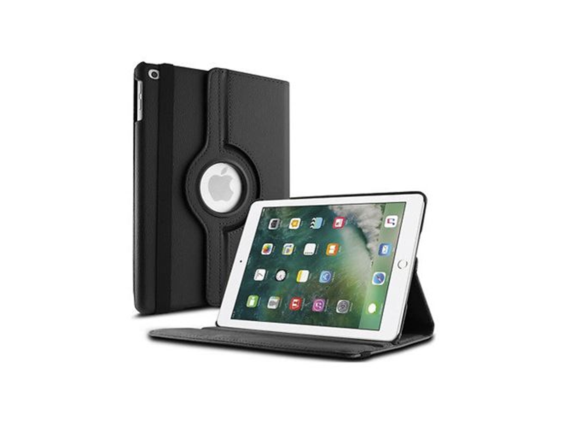 Capa Giratória Tipo Fólio Compatível Com Ipad 6ª Geração 9,7 Polegadas Preta Aquaforge