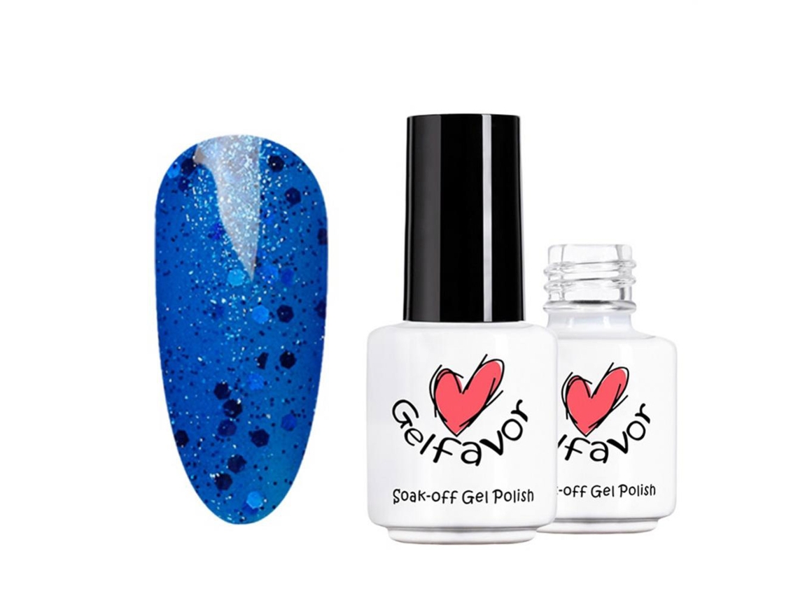 Esmalte Gel Para Unhas (frasco Mini, 8 Tons Azul Diamante) Eoocoo