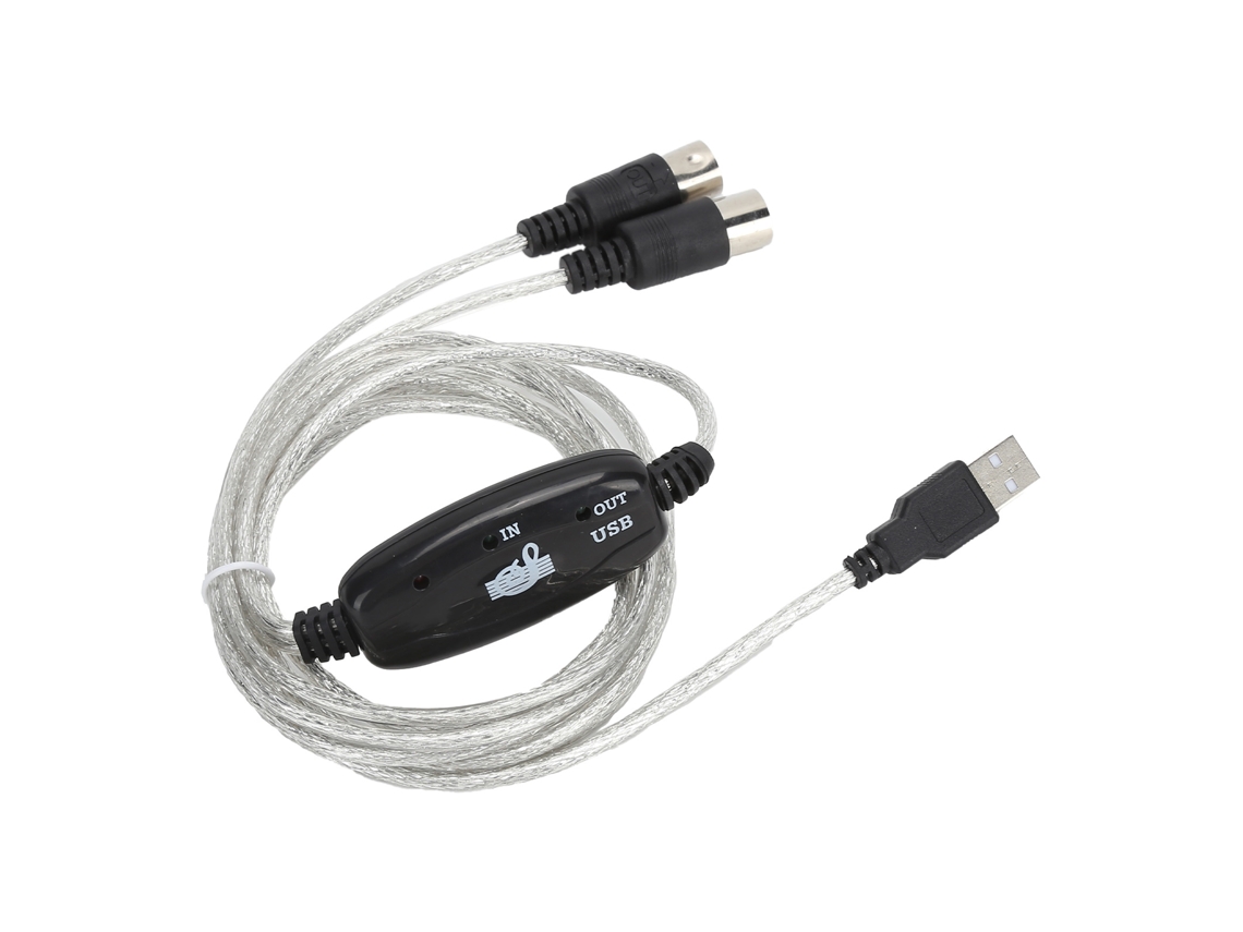 Adaptador de cabo MIDI para USB compatível com XP Vista OS X Windows 7 Slowmoose