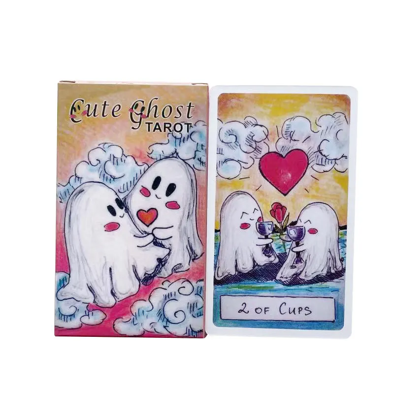 Cartas De Tarô Fantasma Fofo, 78 Cartas Oráculo, Versão Em Inglês, Jogo De Adivinhação