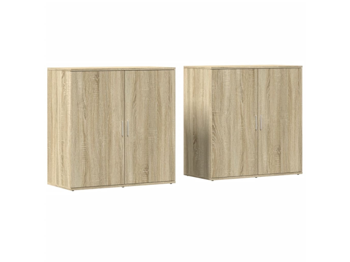 Conjunto de aparadores em madeira Carvalho Sonoma da Madeira, EXCLUSIVO DA MAISON, 79x38x80 cm