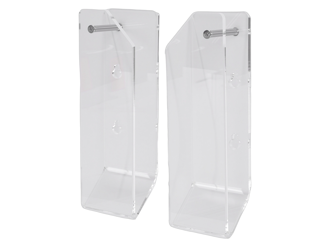 Eoocoo Acrylic Laptop Wall Mount Holder, Under Desk Space-saving Design With Cable Slots