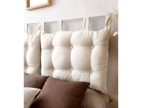 Almofada de Cabeceira Cru 50 X 60 Cm 100 Algodão Espessura 10 Cm Estilo Contemporâneo Eminza
