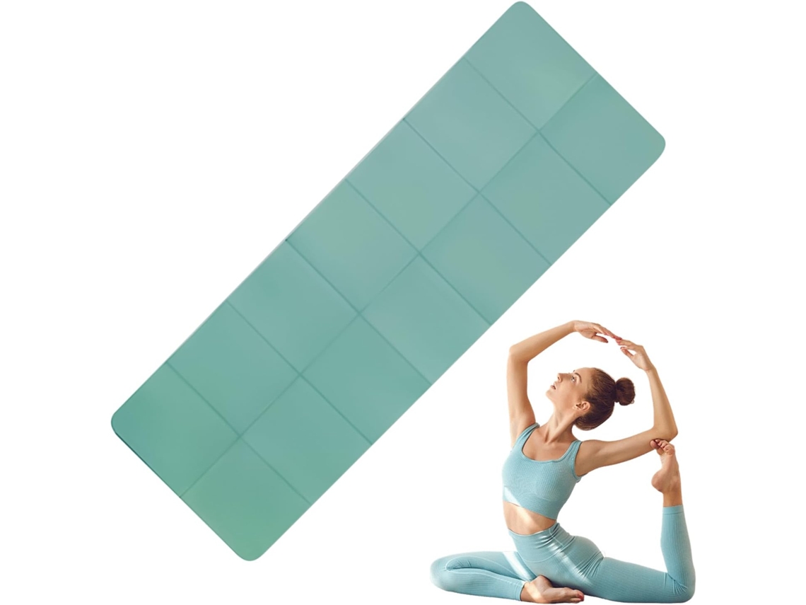 Tapete de Ioga Grosso Exercícios Antiderrapante para Homens e Mulheres Ginástica Dobrável Pilates Uso em