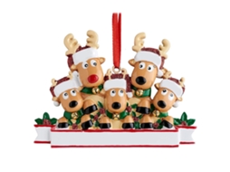 Conjunto de enfeites de Natal com renas para árvore LAXISCREED