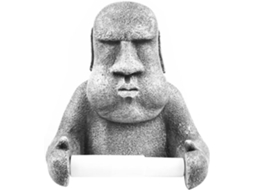 Suporte De Papel Higiênico Parede Lurrose Em Resina Com Design Moai, Suporte Decorativo Ideal Para Banheiros De Hotéis E