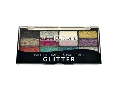Miss Europe Sombra De Olhos Com 12 Cores Nº4 Glitter 12x1g Miss Europe Paris
