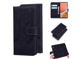 Capa De Couro Com Estampa De Tigre Em Relevo, Formato Flip Horizontal, Para Samsung Galaxy A72 5g/4g, Com Suporte, Compartimentos Para Cartões E Carte