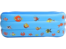 Piscina Inflável Azul Galpada de 130 cm com Fundo Acolchoado CHABERLU