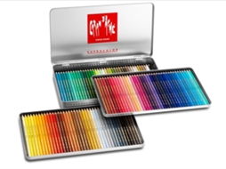 Lápis CARAN D'ACHE Supracolor Caixa Metálica com 120 Cores