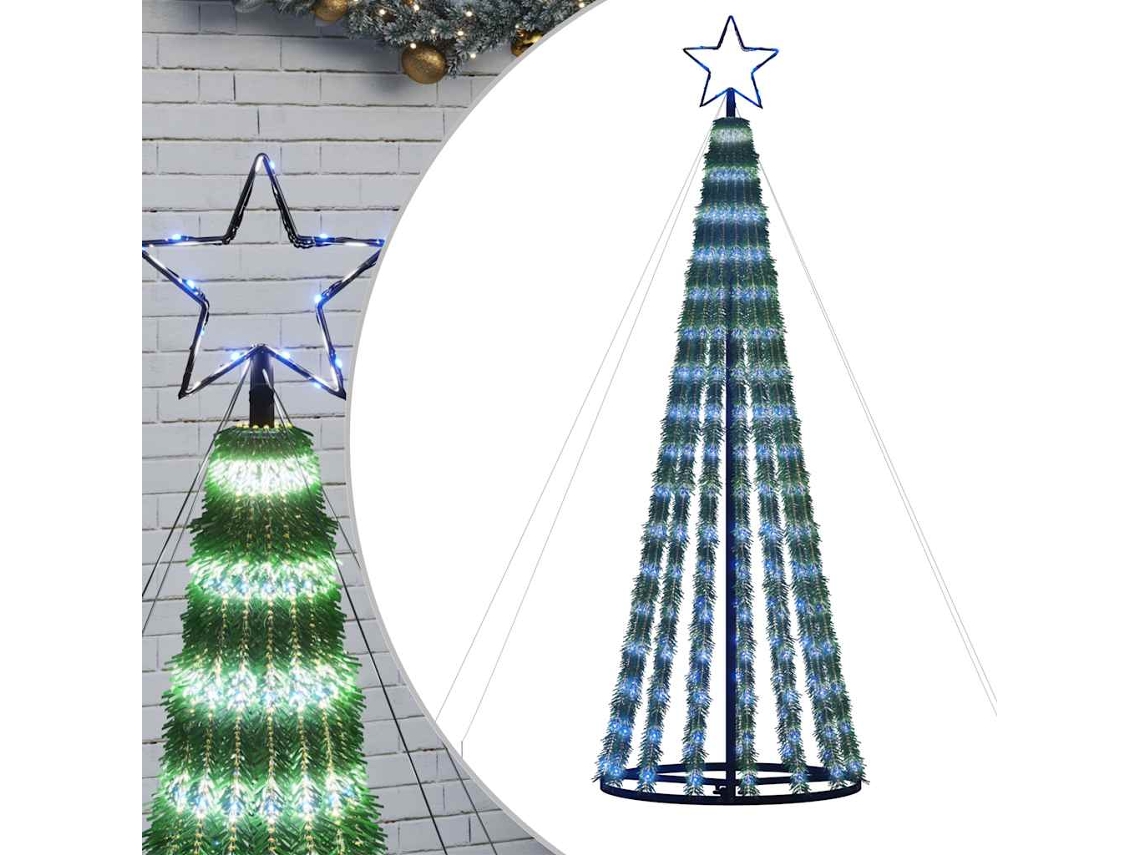 Conjunto 1 Árvore De Natal Led Vidaxl Azul