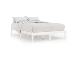 Estrutura De Cama Vidaxl Branco Madeira (205.5x145.5x31 Cm)