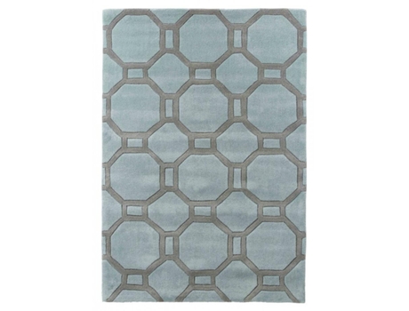 Tapete Paco 4338 Azul e Cinza 1.20x1.70m — 100% Acrílico | 1.20x1.70m