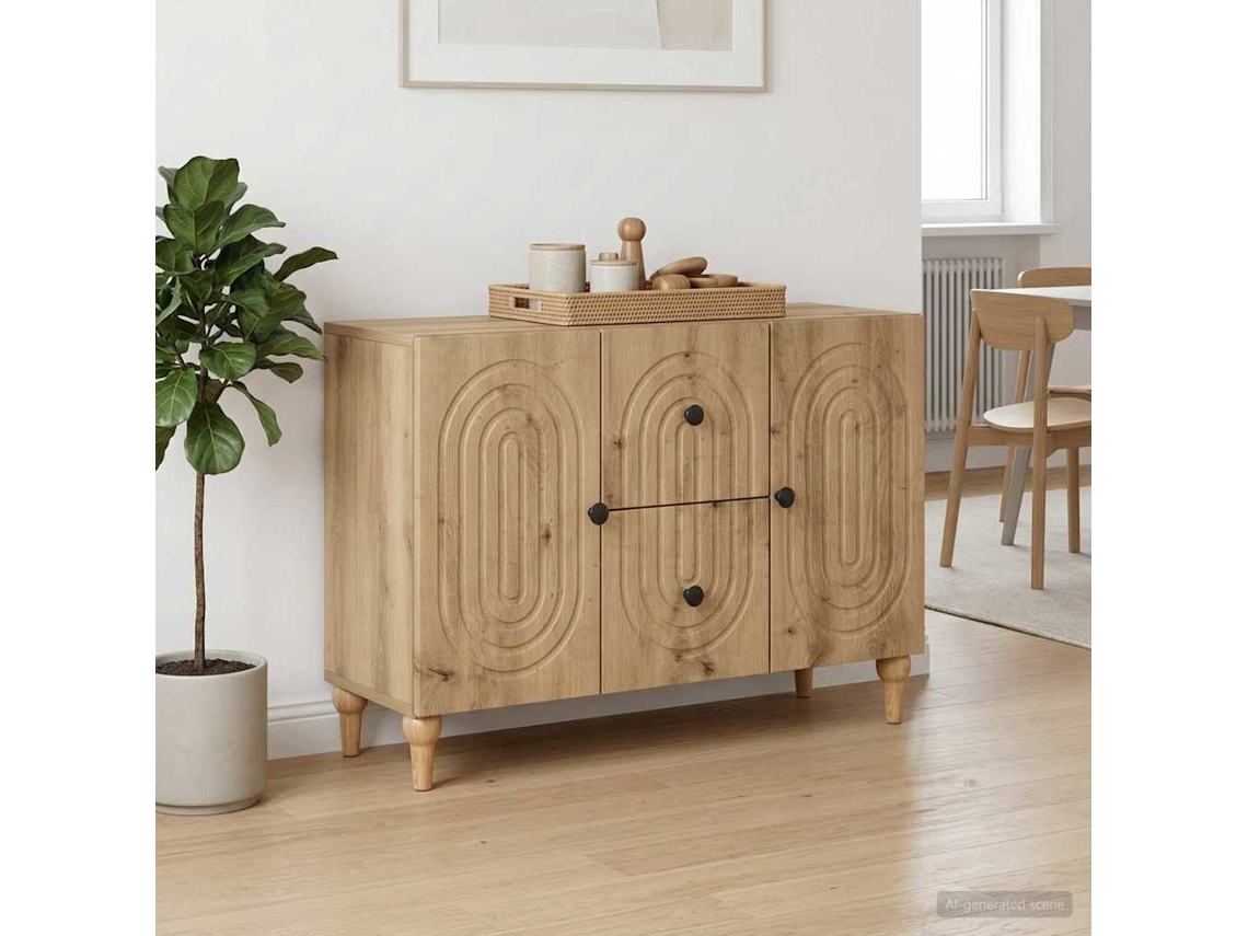 Vidaxl Gabinete Para Tv Carvalho Arttisan 89 X 34,5 X 60 Cm