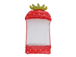 Hammock Inflável de Água Estampa Morango para Piscina